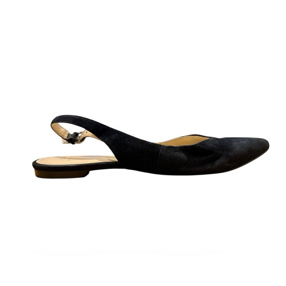 Marc Fisher Pointed Toe Slingback Flats in Black Size 8.5 - Picture 3 of 6